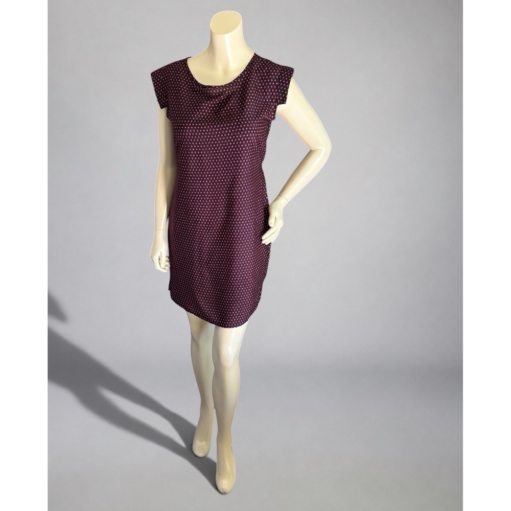 Calliope Womens Dress Size M Medium Red Blue White Geometric Diamond Shift Short